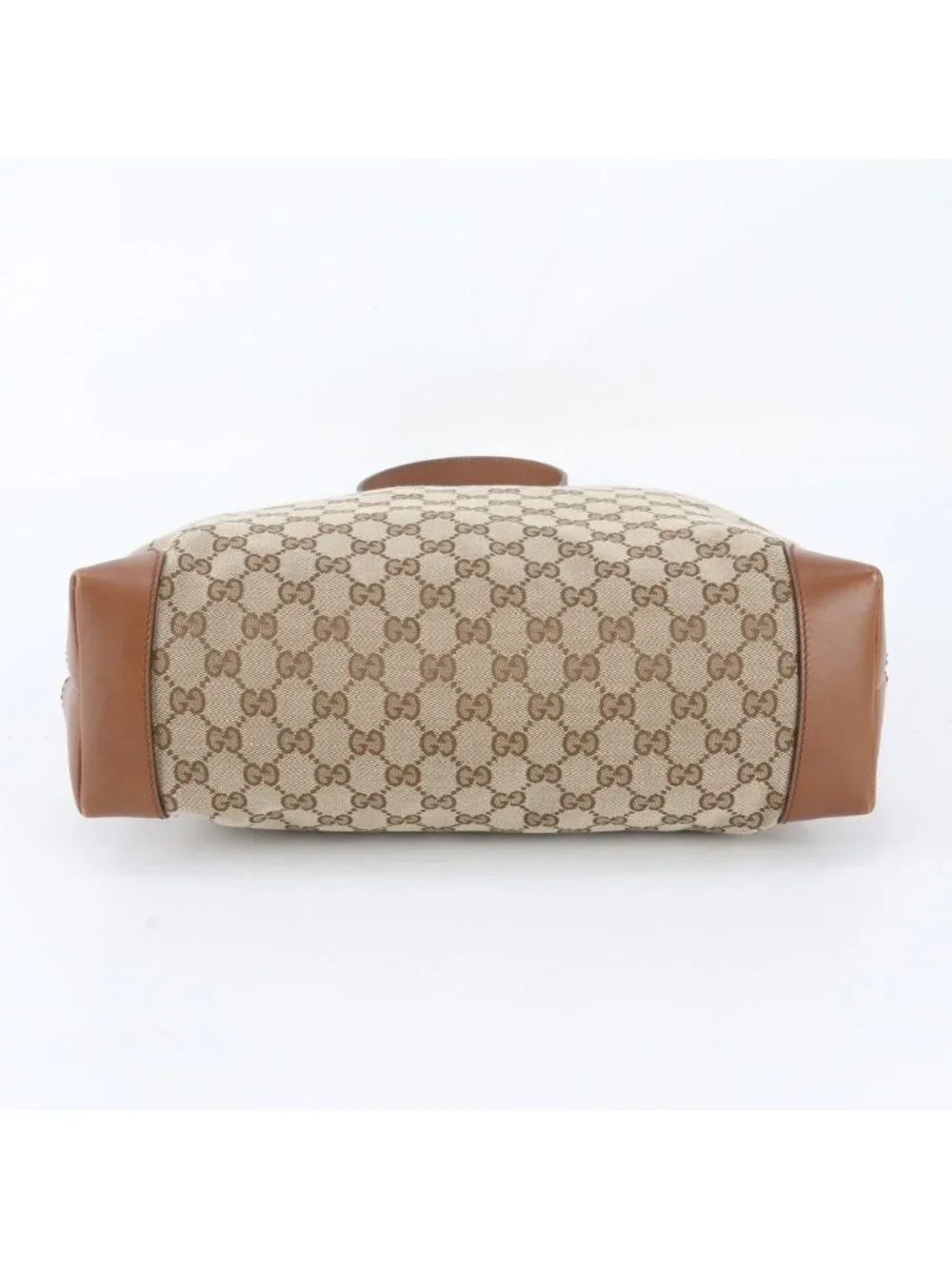 Gucci GG Canvas Leather Shoulder Bag Crossbody Tote